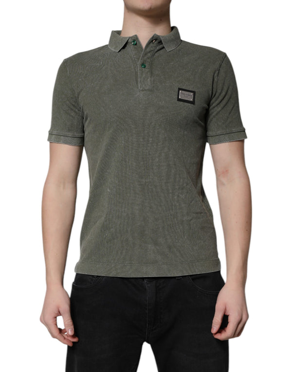 Dolce & Gabbana 100% Cotton polo shirt in green