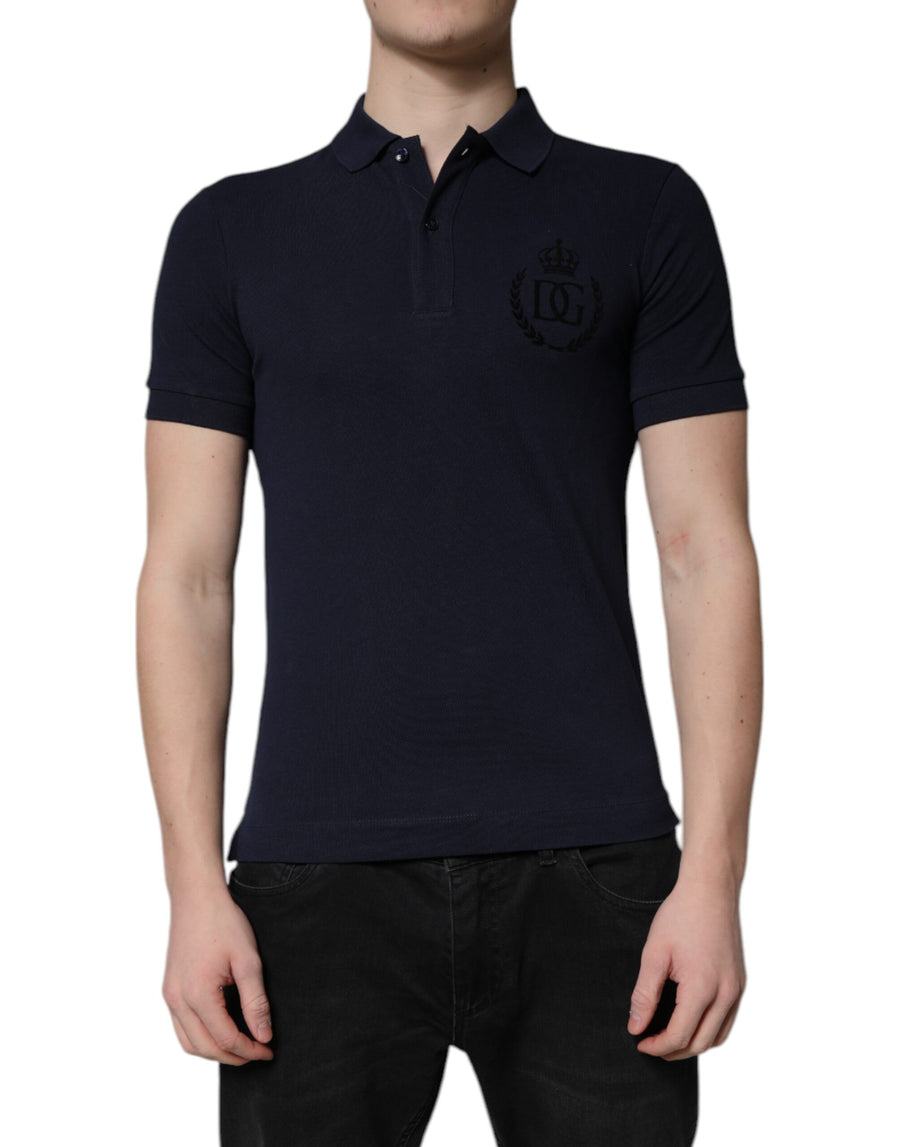 Dolce & Gabbana 100% Cotton polo in navy