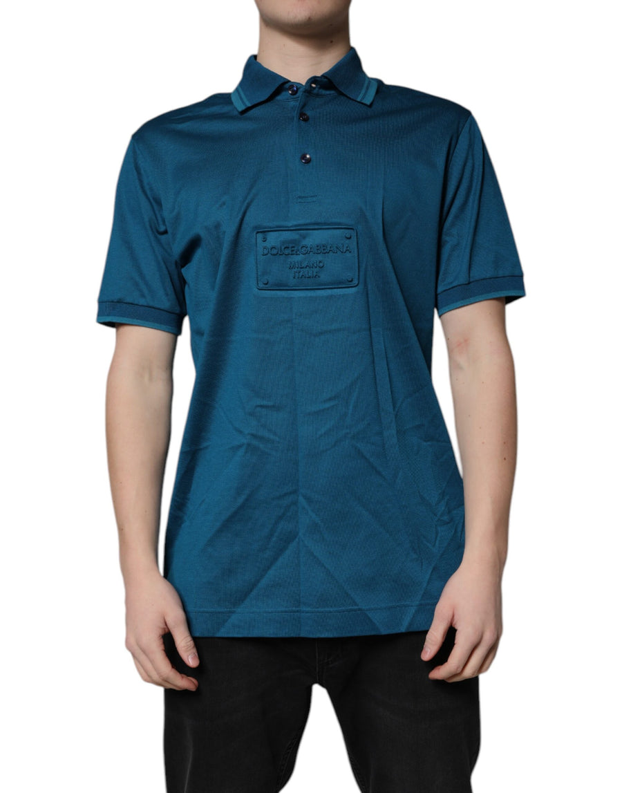 Dolce & Gabbana 100% Cotton polo shirt in blue