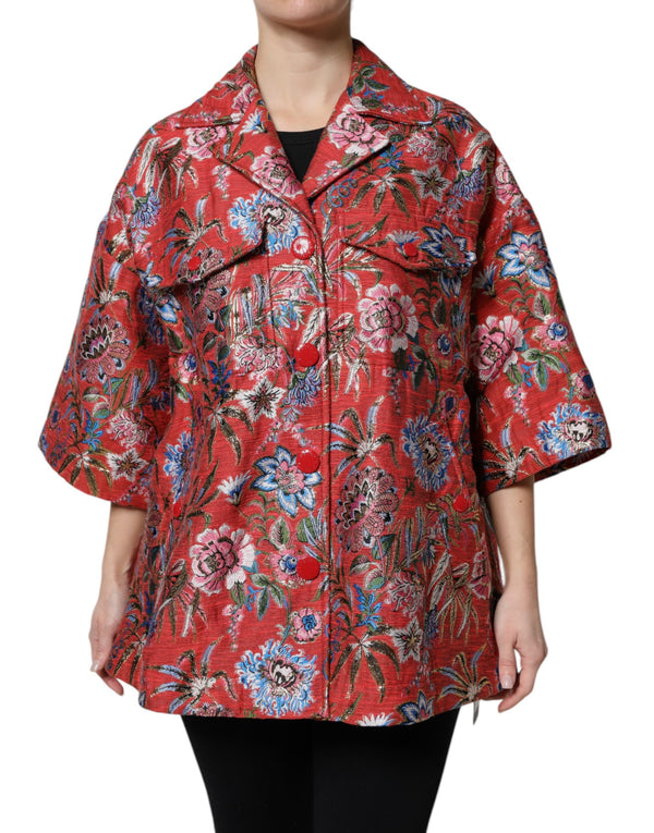 Dolce & Gabbana 70% Polyester coat in red