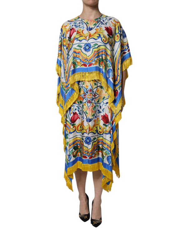 Dolce & Gabbana 92% Silk 6% Rayon 2% Elastane kaftan in multicolor