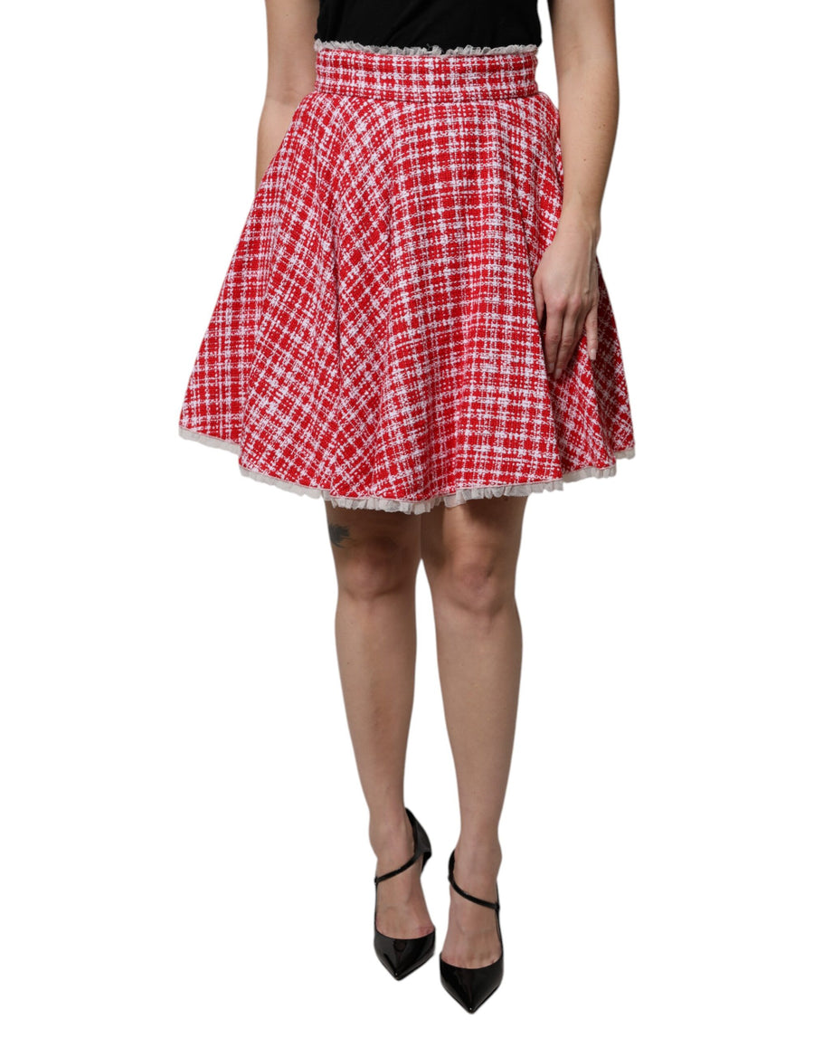 Dolce & Gabbana 63% Cotton 21% Acrylic 12% Polyester 4% Nylon skirt in red