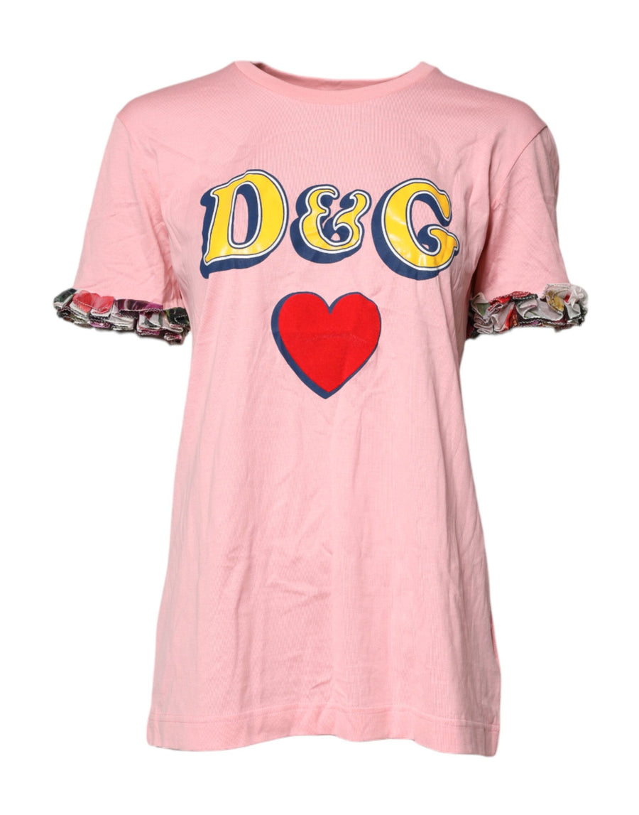 Dolce & Gabbana 95% Cotton 5% Silk t-shirt in pink