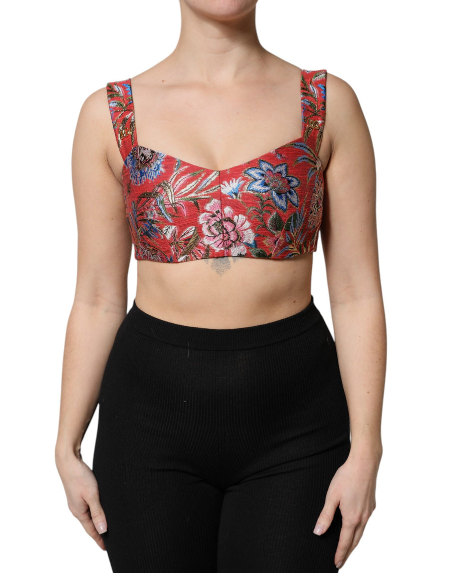 Dolce & Gabbana 70% Polyester bustier top in red