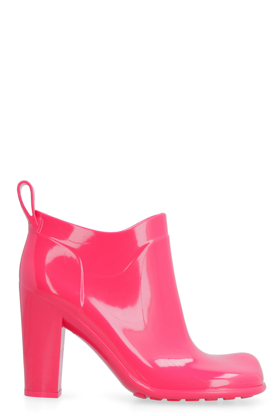 Fuchsia Shine Ankle Boots Rubber