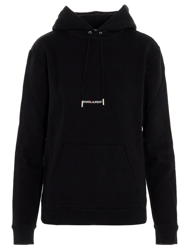 Saint Laurent بطبعة شعار هودي — أسود