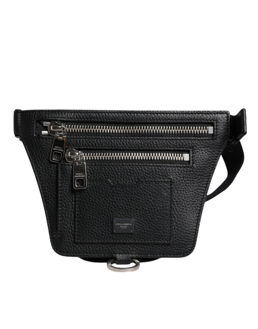 Dolce & Gabbana 100% Calfskin belt bag in black