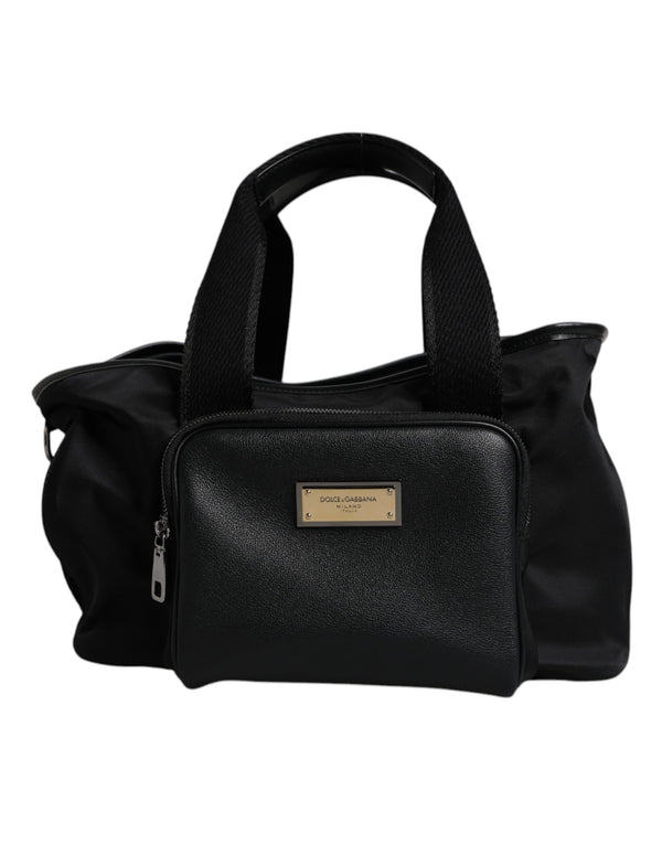 Dolce & Gabbana 72% Nylon top handle bag in black