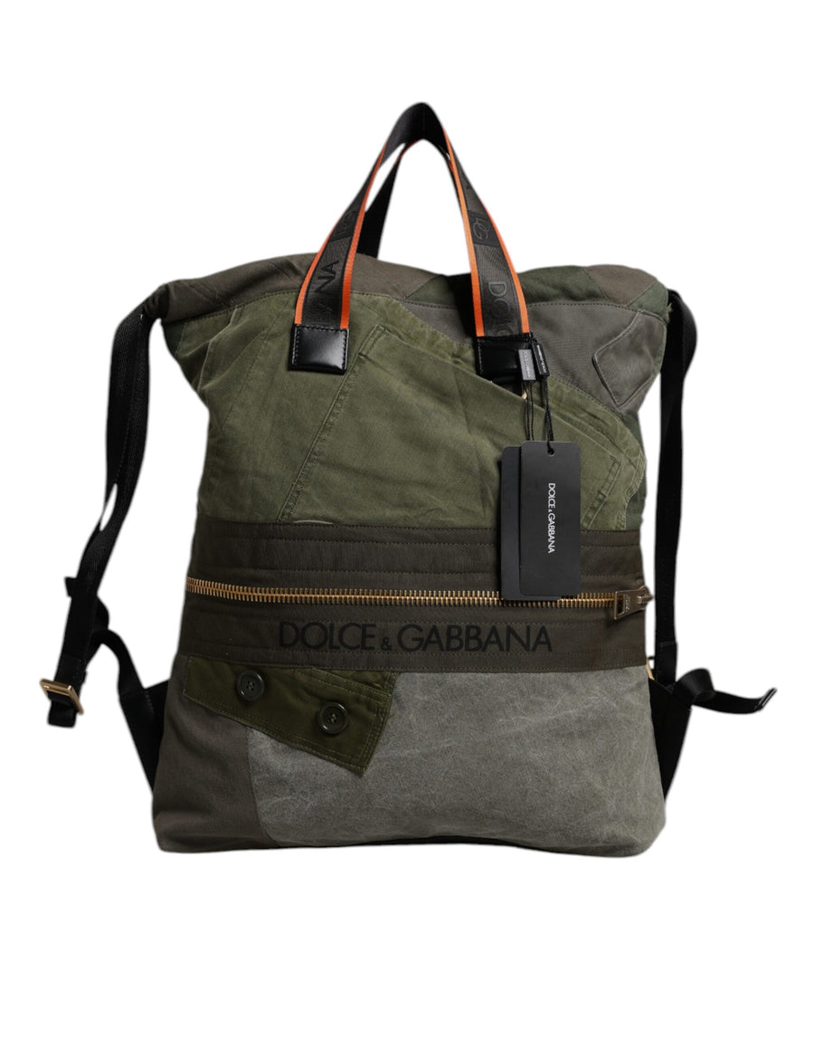 Dolce & Gabbana 80% Cotton backpack in green