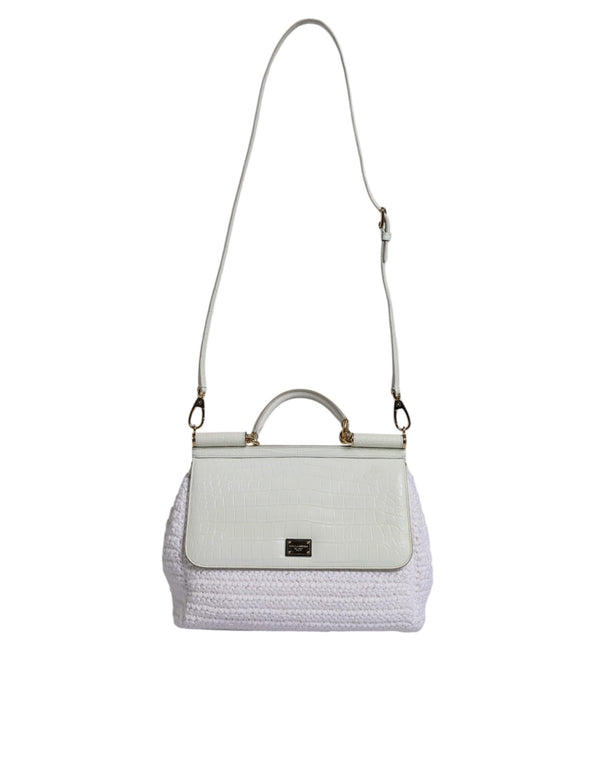 Dolce & Gabbana Leather crossbody bag in white