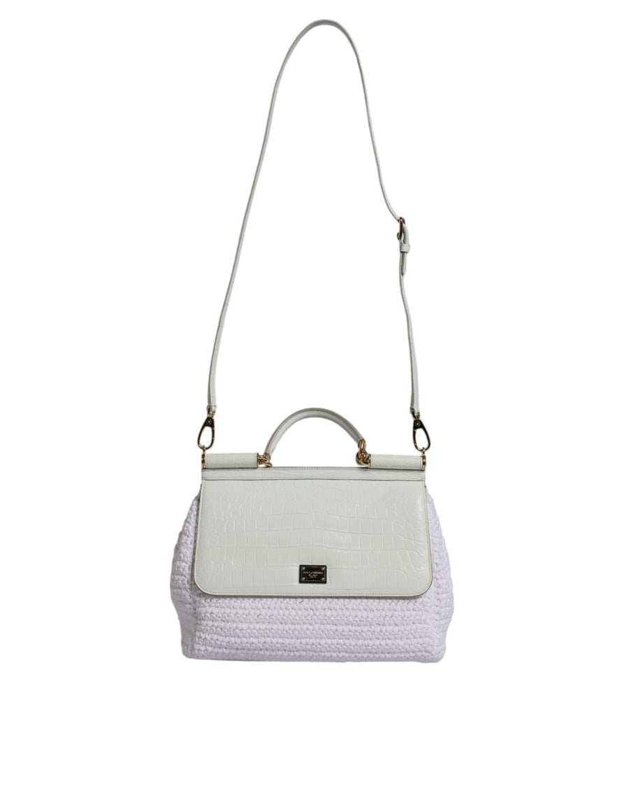 Dolce & Gabbana Leather crossbody bag in white