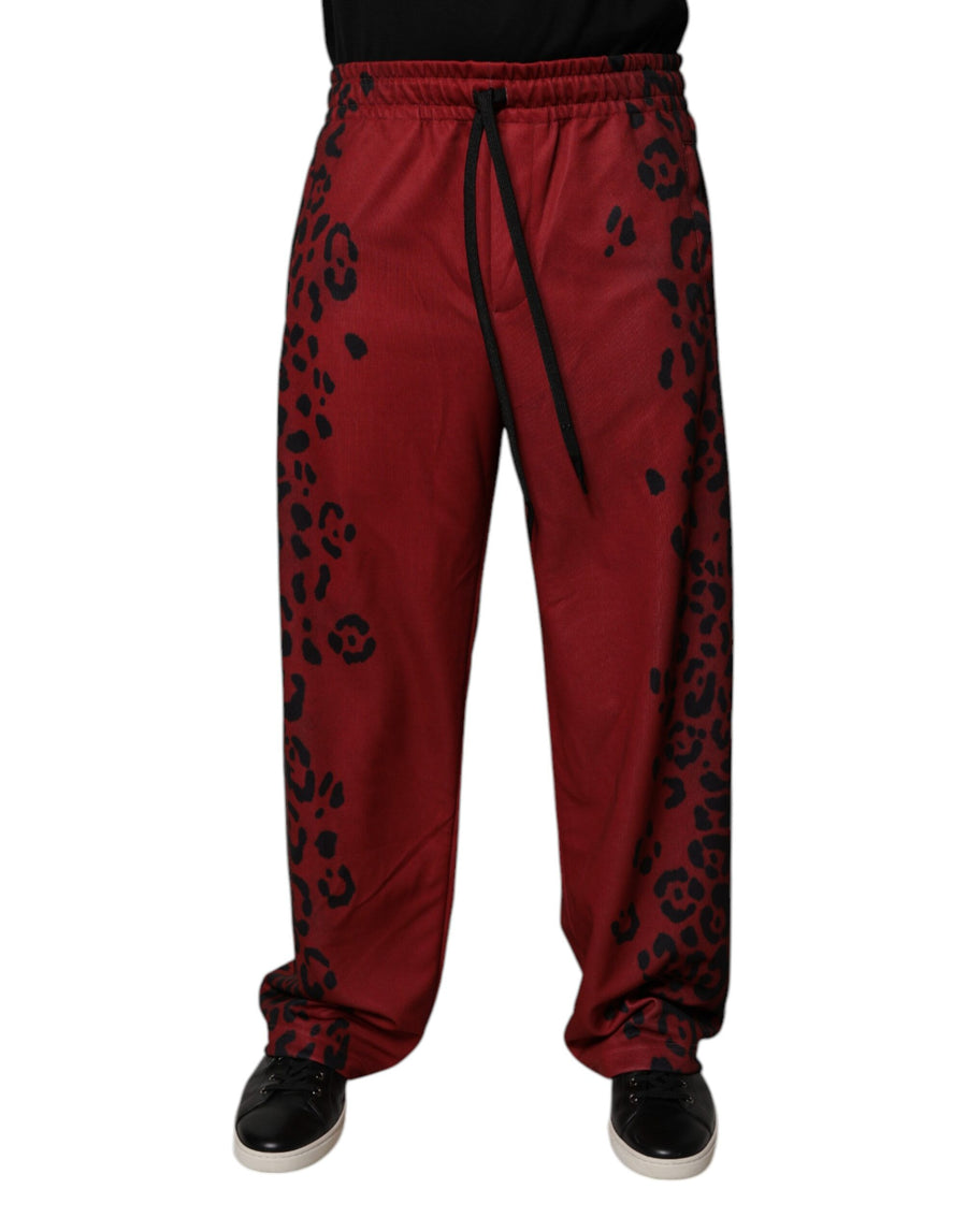 Dolce & Gabbana 100% Polyester joggers in red