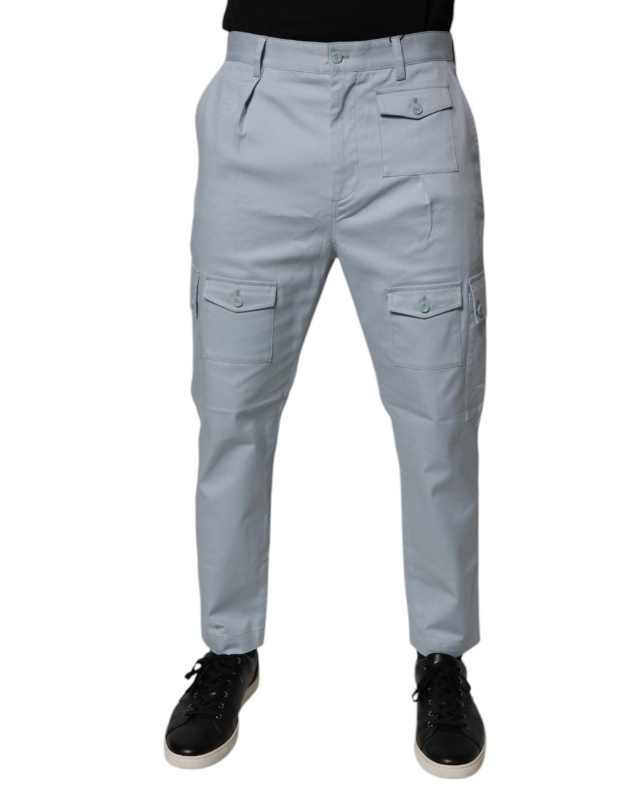 Dolce & Gabbana 98% Cotton cargo pants in blue
