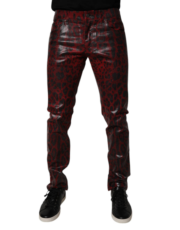 Dolce & Gabbana 87% Cotton jeans in red