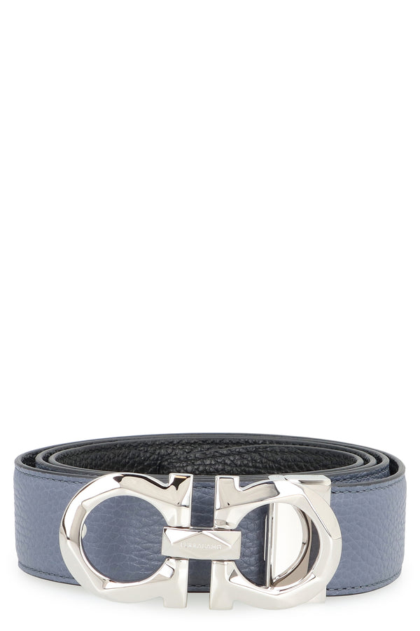 Ferragamo Gancini Reversible Leather Belt Lilac Calf