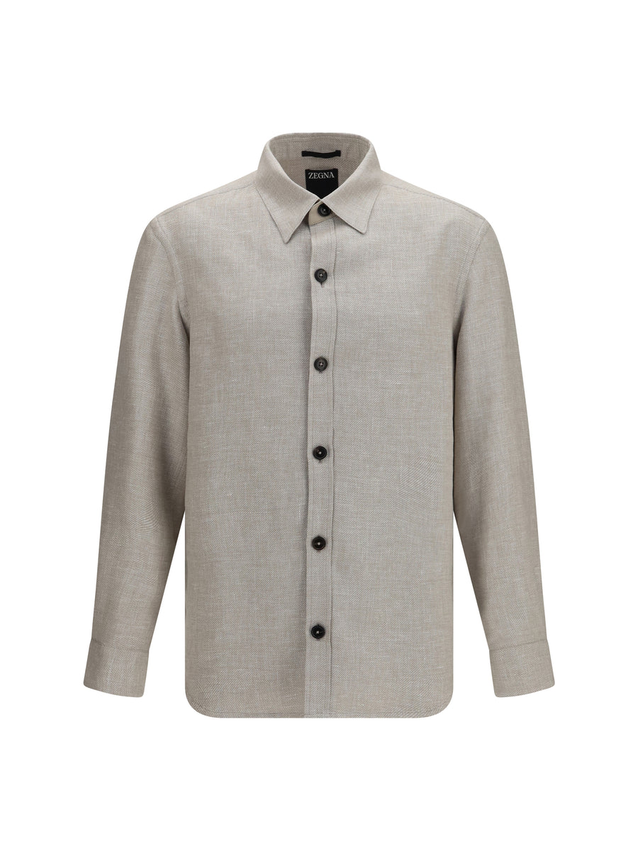 Cashmere, Linen, And Silk Overshirt 054 Shirt