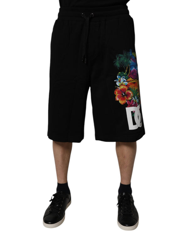 Dolce & Gabbana 100% Cotton bermuda shorts in black