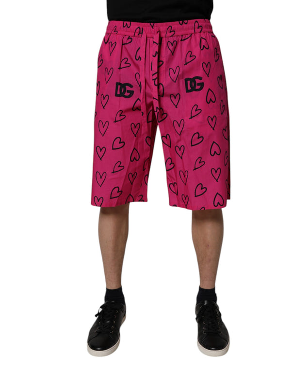 Dolce & Gabbana 100% Cotton bermuda shorts in pink