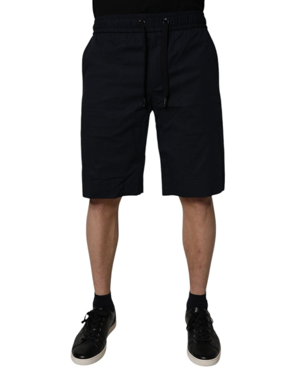 Dolce & Gabbana 97% Cotton bermuda shorts in black