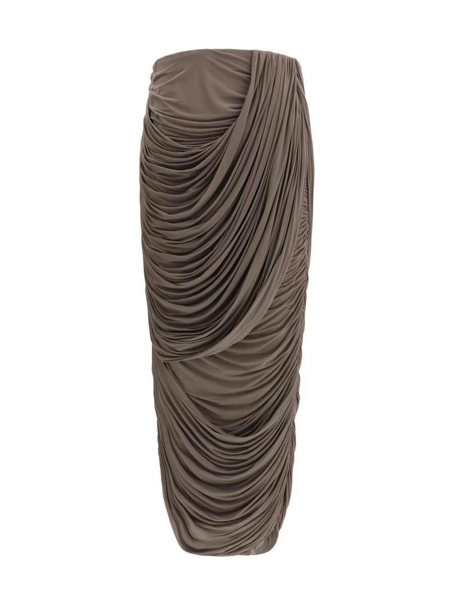 Magda Butrym 92% Cupro; 8% Elastane skirt in brown
