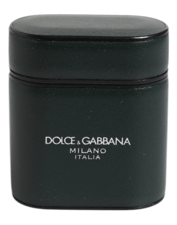 Dolce & Gabbana 100% Calf Leather airpods case in black
