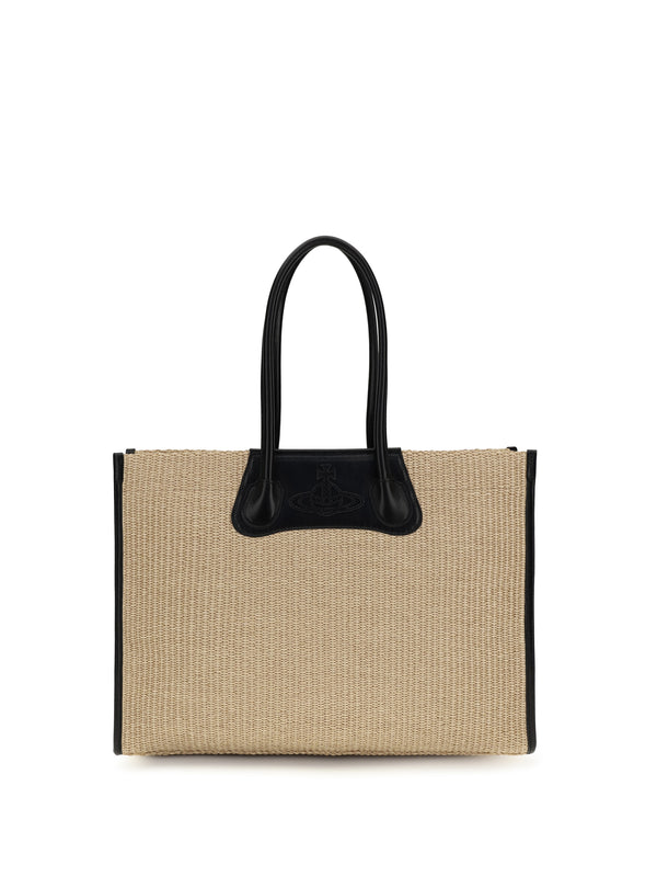 Vivienne Westwood 100% Raffia tote bag in beige