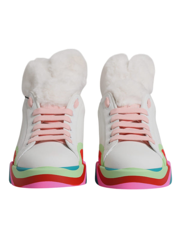 Dolce & Gabbana 80% Calfskin Leather sneaker in white