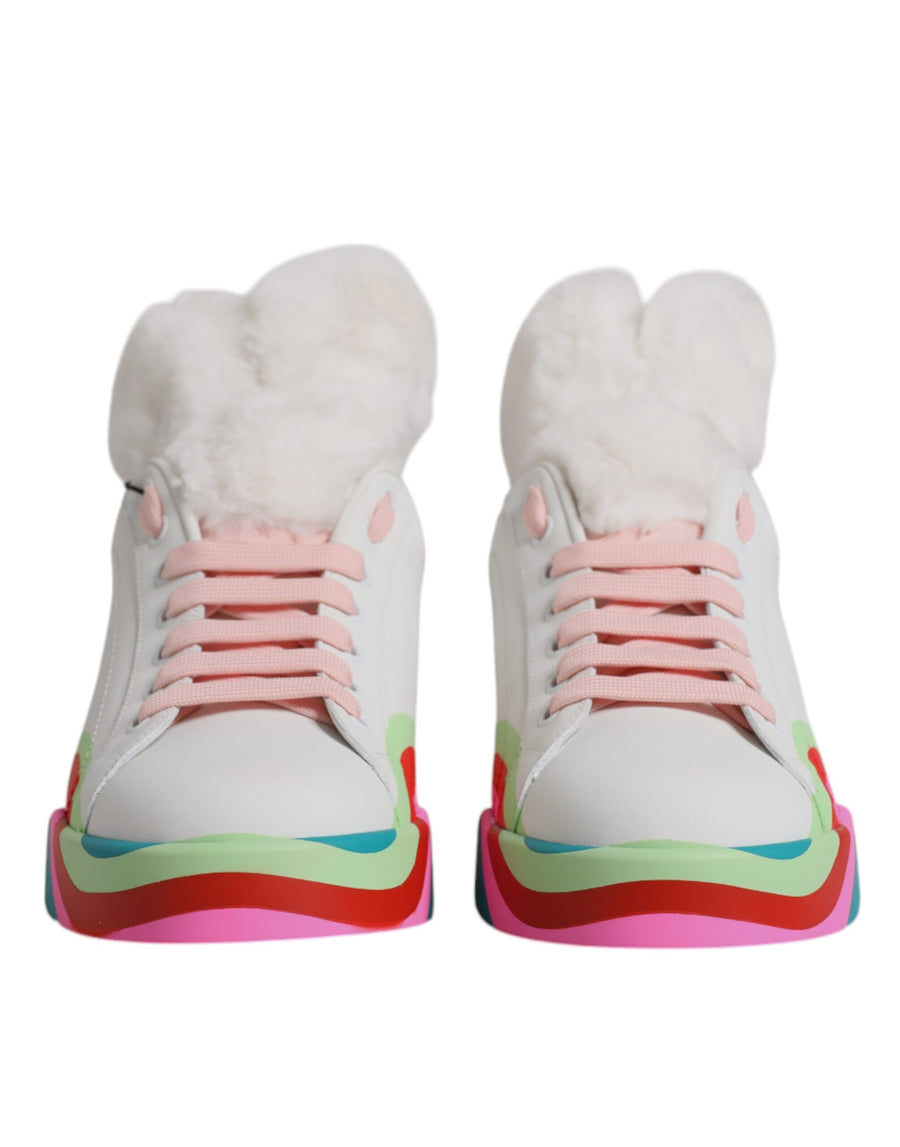 Dolce & Gabbana 80% Calfskin Leather sneaker in white