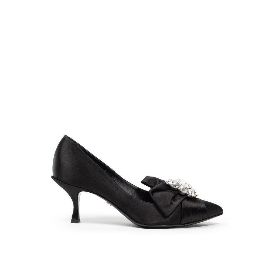 Dolce & Gabbana Satin upper pump in black