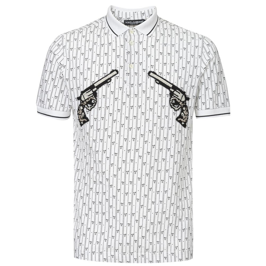 Dolce & Gabbana 100% Cotton polo shirt in white