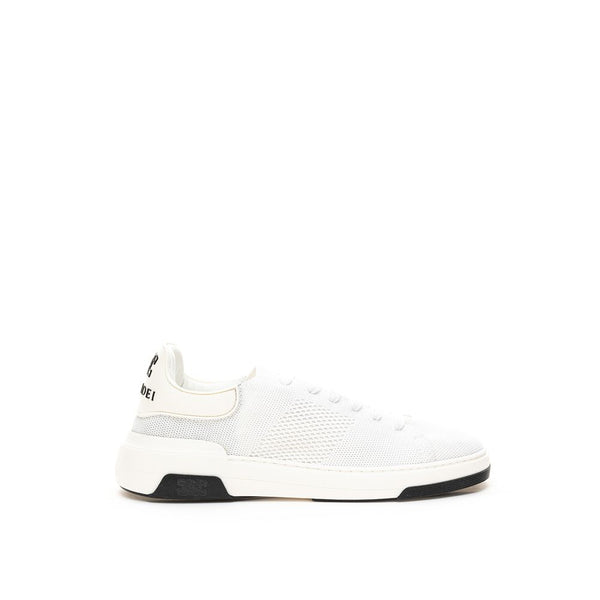 Casadei Knit fabric upper with rubber sole sneaker in white