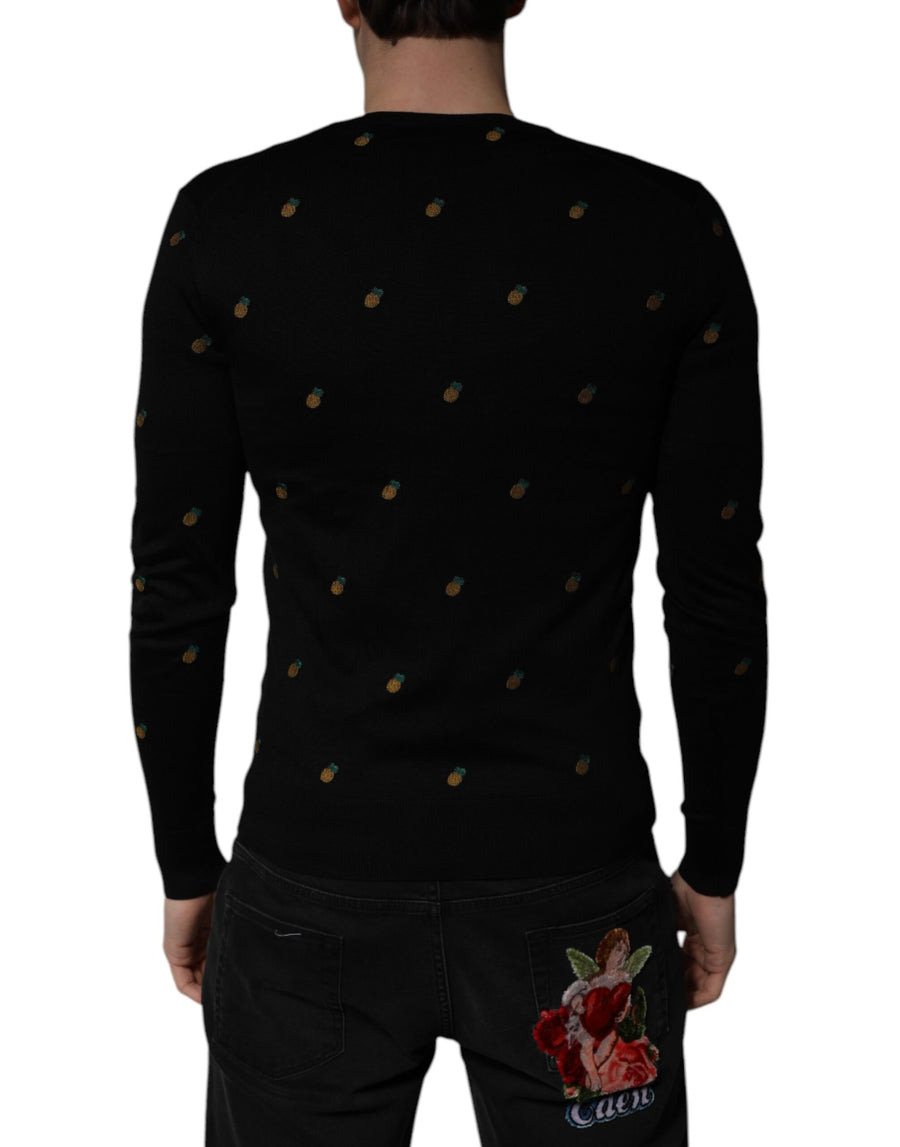 Dolce & Gabbana 100% Silk sweater in black