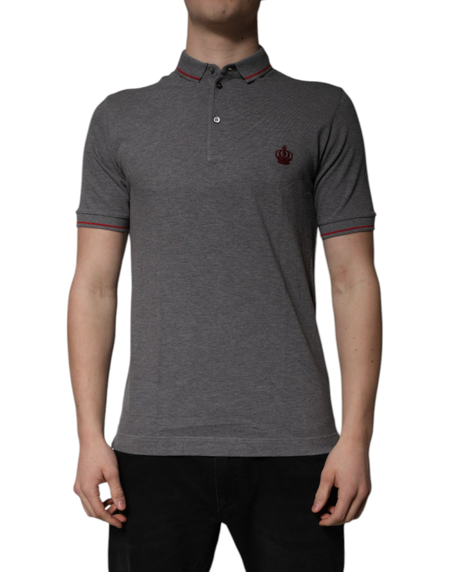 Dolce & Gabbana 100% Cotton polo in gray