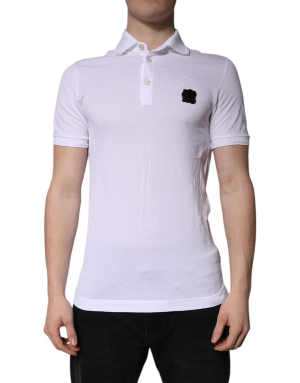 Dolce & Gabbana 100% Cotton polo in white