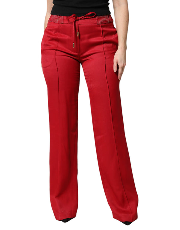 Dolce & Gabbana 100% Viscose trousers in red