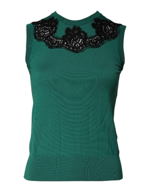 Dolce & Gabbana 85% Virgin Wool tank top in green