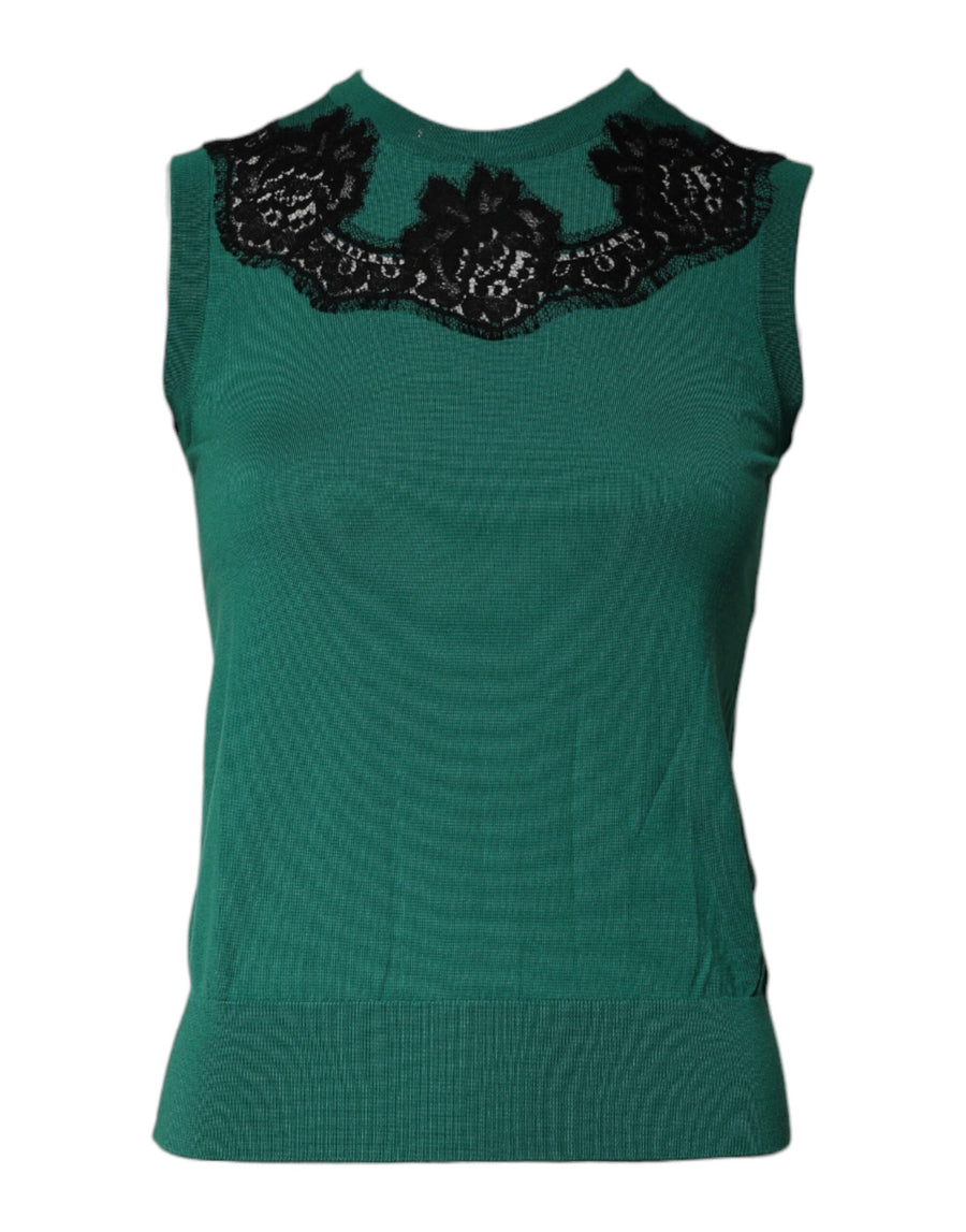 Dolce & Gabbana 85% Virgin Wool tank top in green