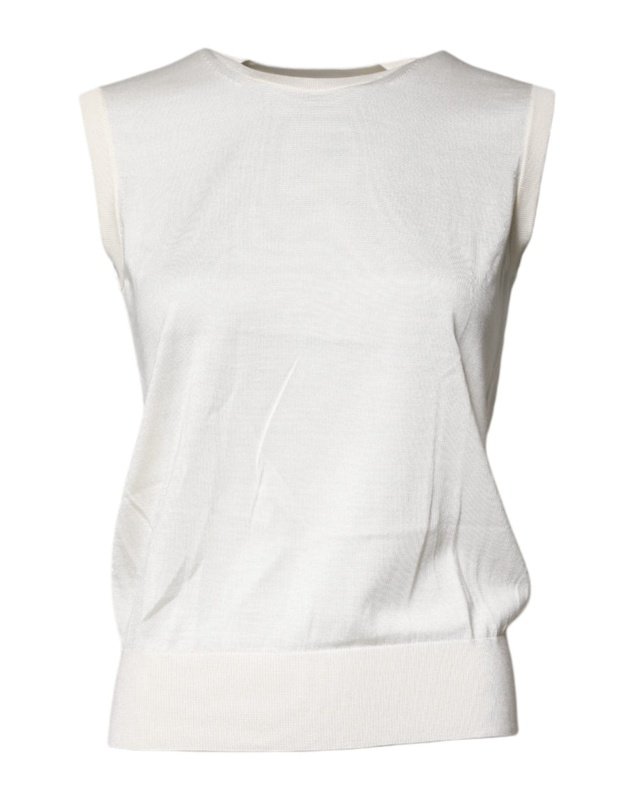 Dolce & Gabbana 100% Silk tank top in white