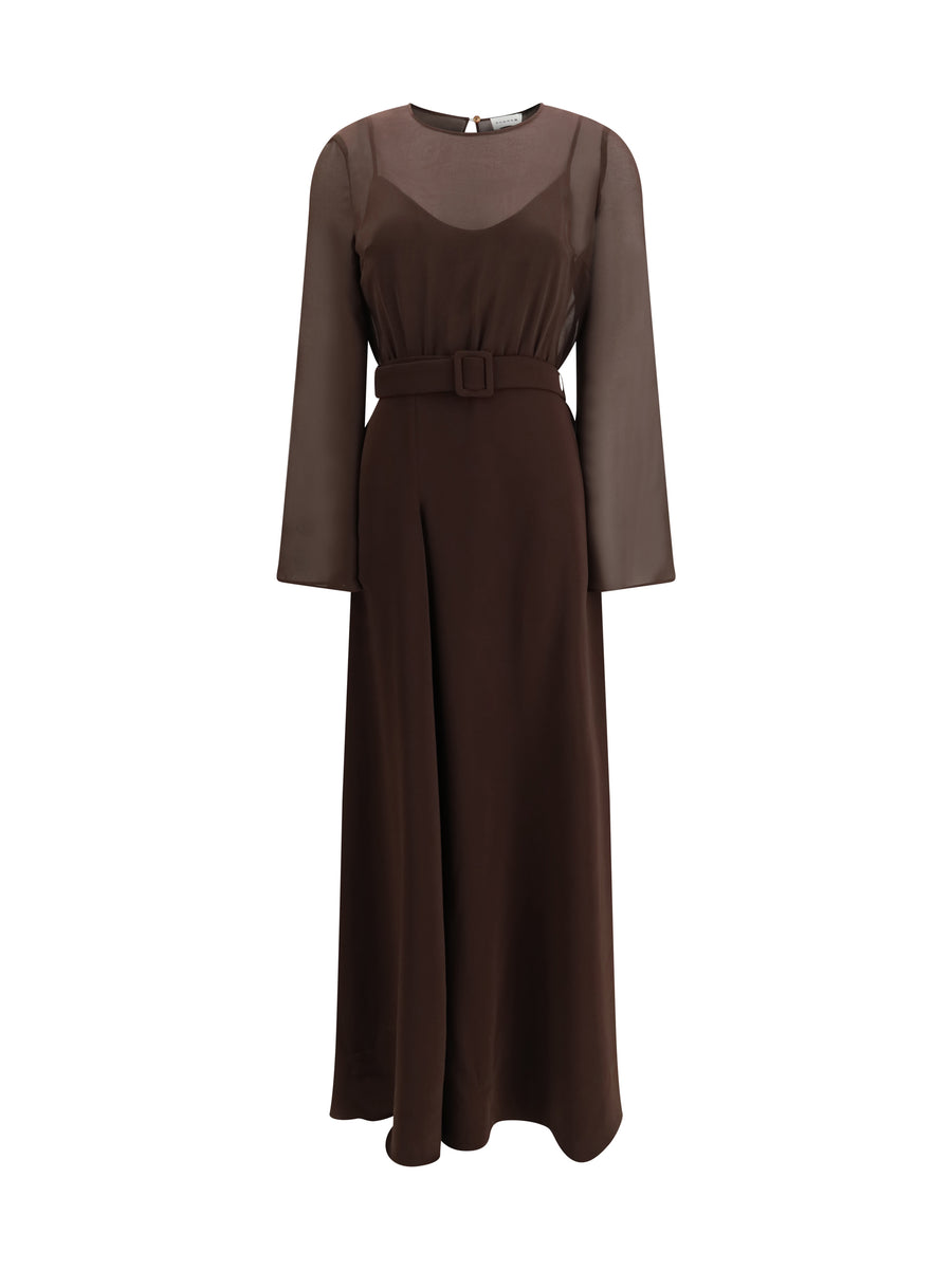 P.A.R.O.S.H. 100% Polyester dress in brown