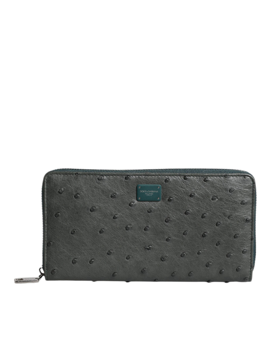 Dolce & Gabbana 100% Ostrich wallet in green