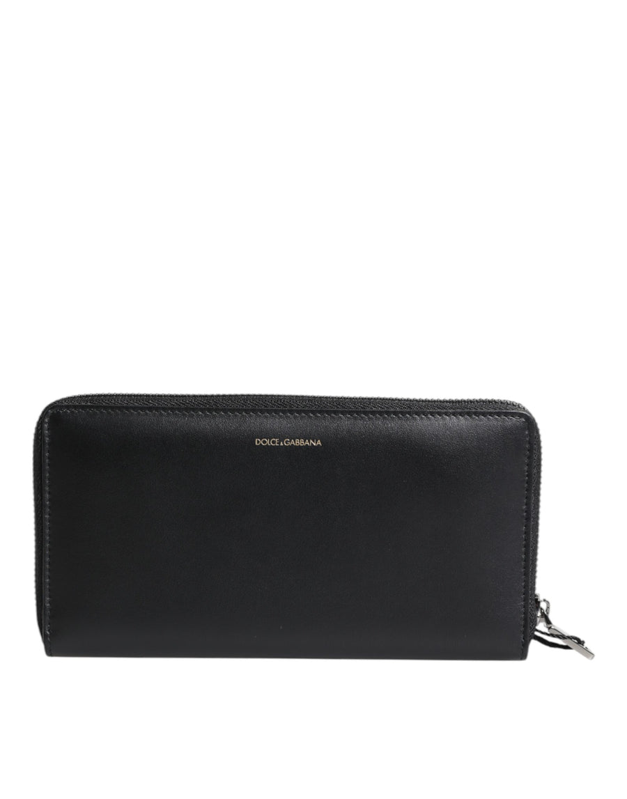 Dolce & Gabbana 70% Calfskin 30% Land Snake wallet in black