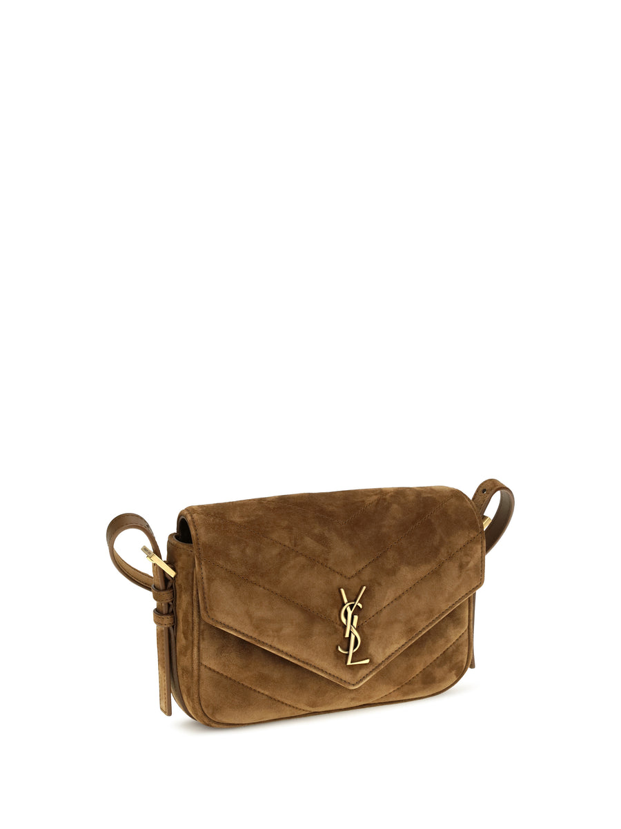Shoulder Bag Loulou Suede Orange/caramel/cognac