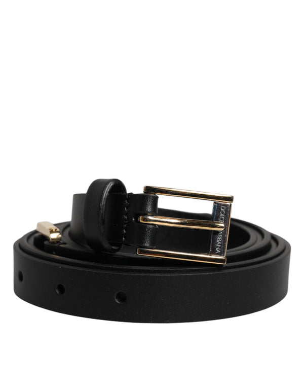 Dolce & Gabbana 100% Calf Leather belt in black