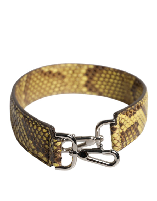 Dolce & Gabbana 100% Python Leather shoulder bag in yellow