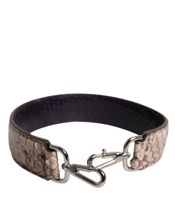 Dolce & Gabbana 100% Python Leather shoulder strap in cream
