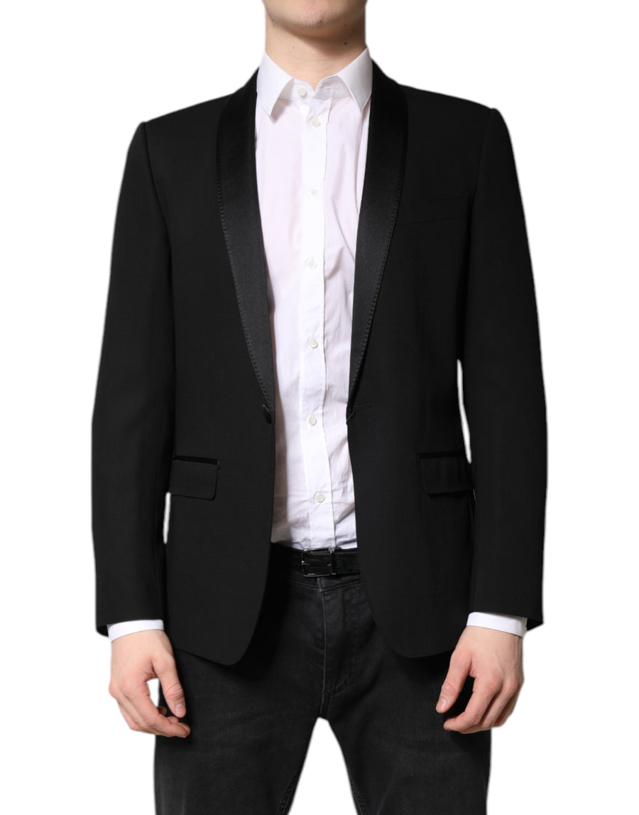 Dolce & Gabbana 94% Virgin Wool 5% Silk 1% Nylon blazer in black