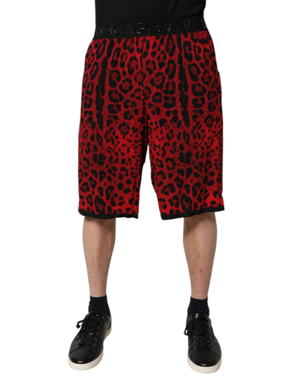 Dolce & Gabbana 100% Viscose bermuda shorts in red