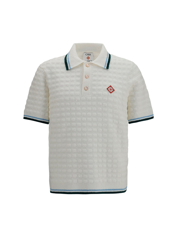 Casablanca 64% Cotton polo in white