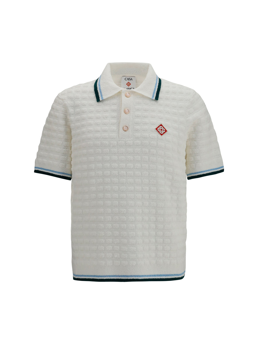 Casablanca 64% Cotton polo in white