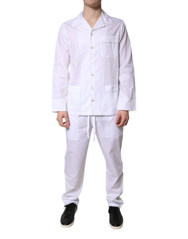 Dolce & Gabbana 100% Cotton pajama set in white